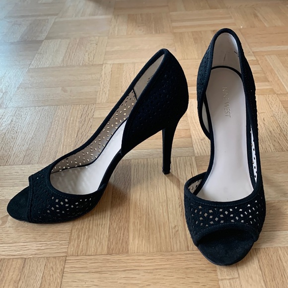Nine West Shoes - Nine West black cutout leather heels
